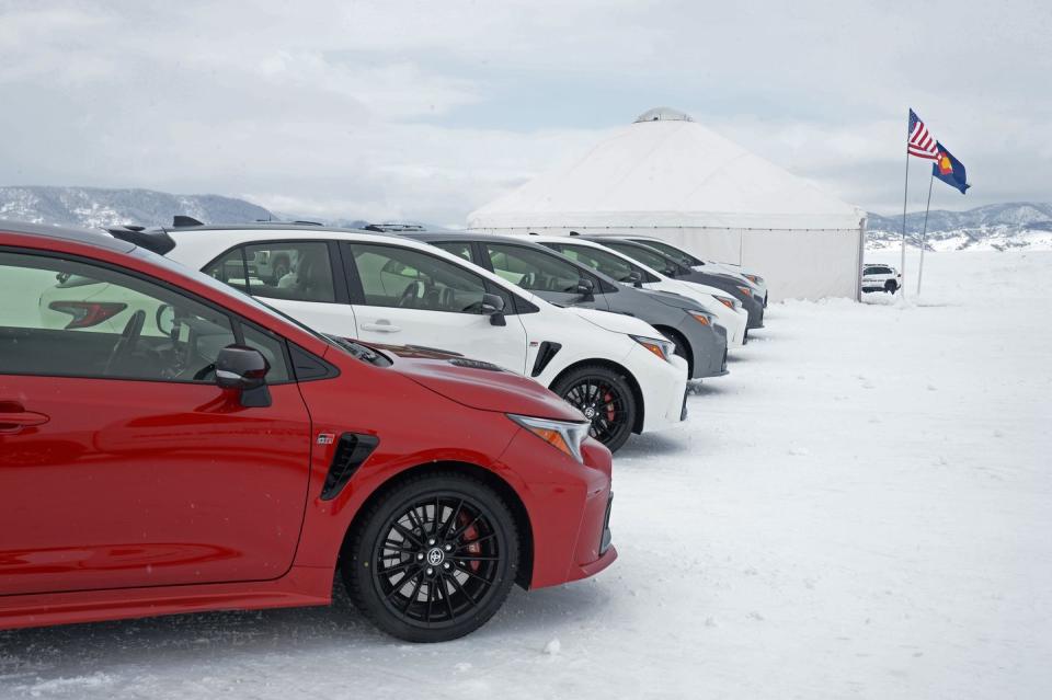 toyota gr corolla at bridgestone winter driving school ice track