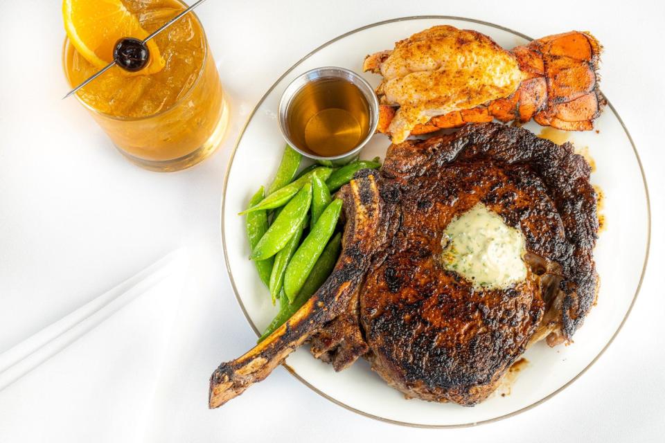 Classic surf & turf featuring a 22oz bone-In ribeye from Craft, 41 S. Seminary St., Galesburg.