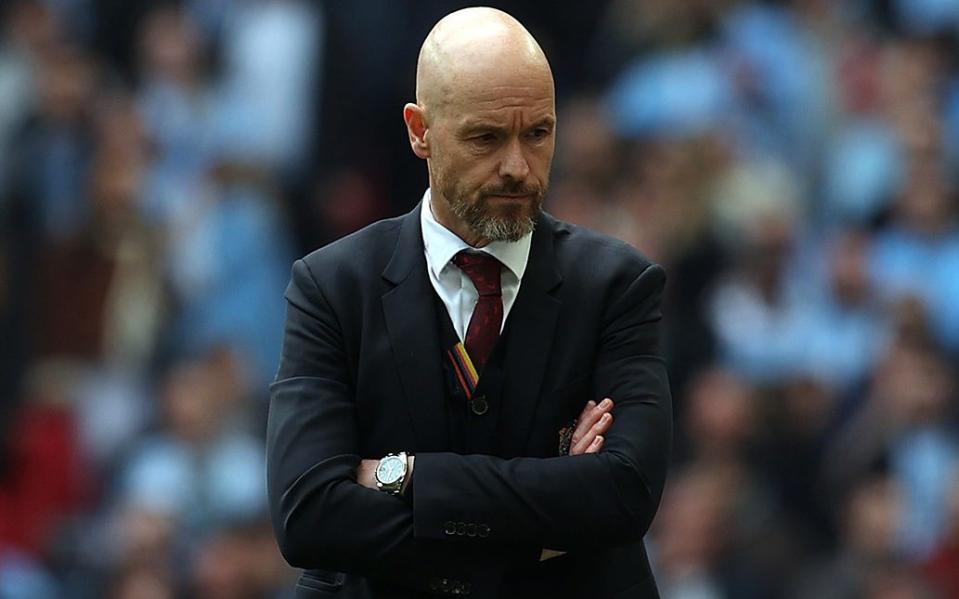 Erik ten Hag looks restless