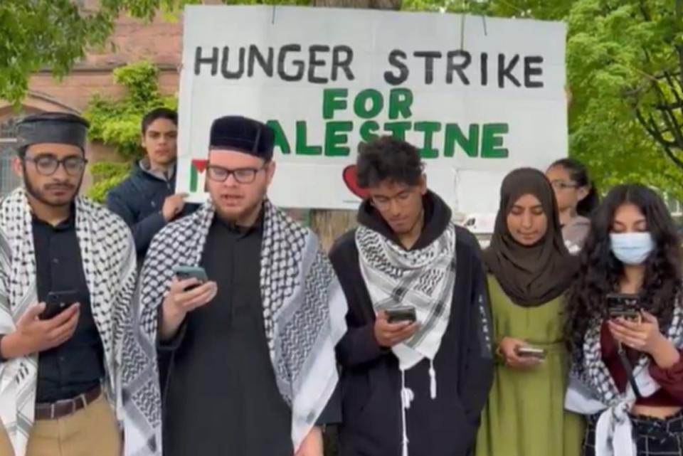Students participating in the hunger strike announced their plans on Friday, saying they ‘commit our bodies to their liberation’ (Princeton Israeli Apartheid Divest/X)