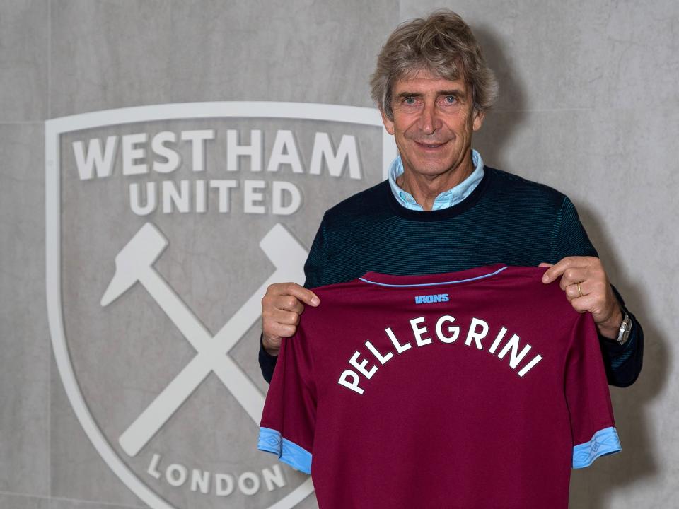 Pellegrini has signed a three-year deal at West Ham: West Ham United FC