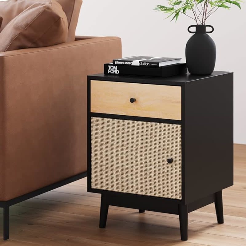 Nathan James Bonnie Wood End Side Accent Table Nightstand