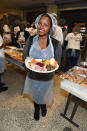 <p>The former child star gave back, serving up some hot meals at the 2017 No Reservations Needed Thanksgiving Dinner at the Atlanta Mission on Tuesday. (Photo: Paras Griffin/Getty Images) </p>