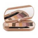 <p>Un grand miroir qui tourne et huit teintes complémentaires, dans les tons nudes, roses, bruns et dorés : une fois de plus, Bourjois a tout bon avec cette palette. Son seul défaut ? L’applicateur en mousse qui ne permet pas vraiment une application précise du maquillage. Munissez-vous plutôt d’un pinceau, et cette palette sera parfaite à glisser dans votre sac à pain pour un maquillage toujours tendance. </p>