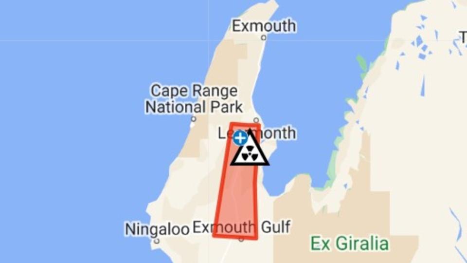 The truck, which was carrying two trailers of gas bottles, crashed early on Tuesday afternoon just outside the Ningaloo Reef tourist town of Exmouth. Picture: DFES