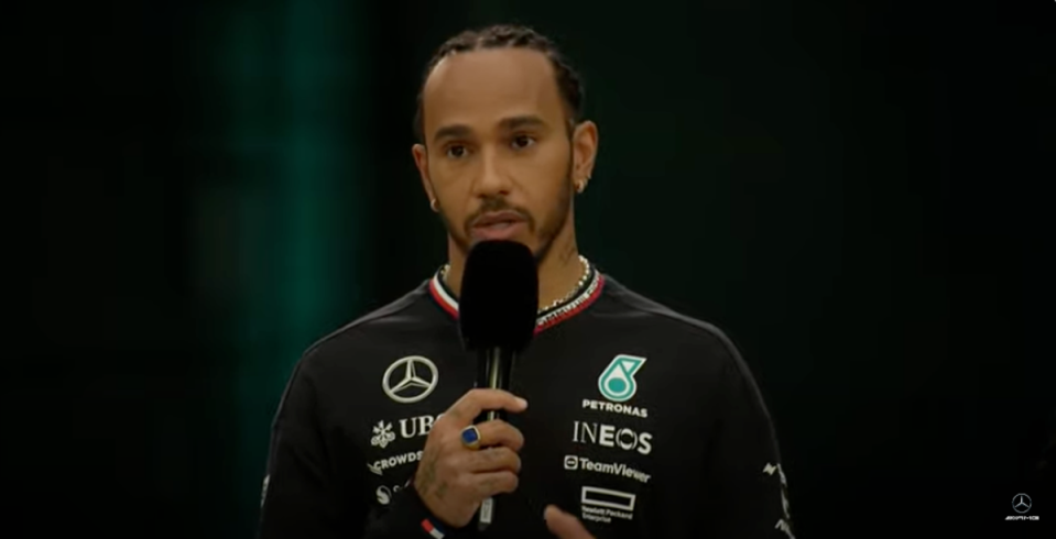 Lewis Hamilton spoke at the launch of Mercedes’ W15 car at Silverstone (YouTube - Mercedes-AMG Petronas Formula One Team)