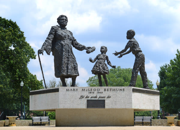 WASHINGTON, DC – AUGUST 12: View of the Mary McLeod Bethune statue in Lincoln Park in Washington, DC on August 11, 2013. (Photo by Linda Davidson / The Washington Post via Getty Images)