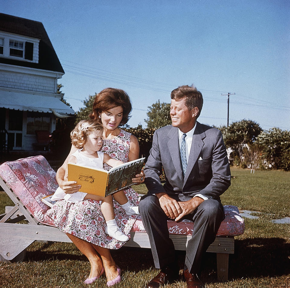 The Kennedys relax at their summer home.&nbsp;