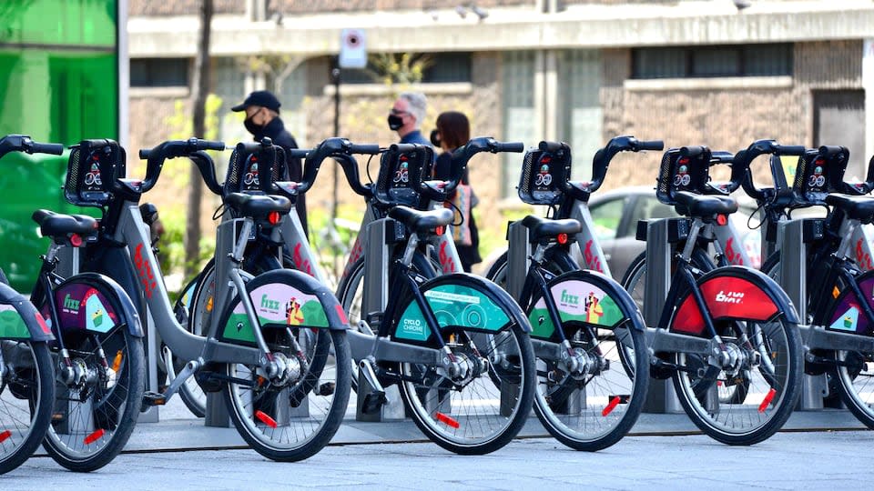 Bixi riders in Montreal are getting more bikes and stations in 2024. (Jean-Claude Taliana/Radio-Canada - image credit)