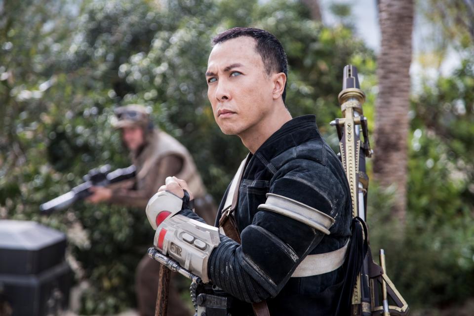 Chirrut Îmwe (Donnie Yen) might be blind, but he's a fierce, lethal warrior, and he delivers a few memorable lines.