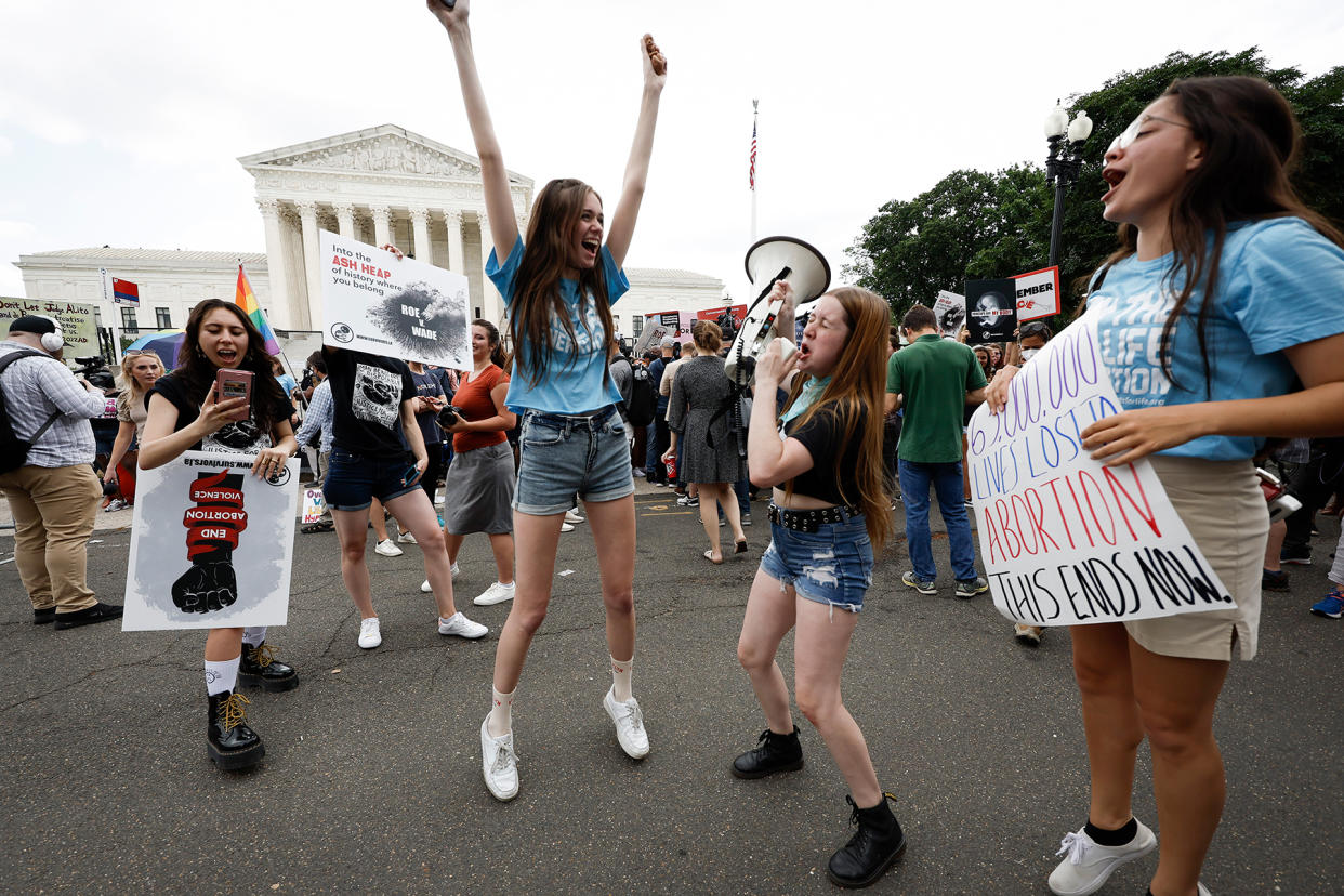 pro-abortion-dancing.jpg The U.S. Supreme Court Overturns Roe V. Wade - Credit: Anna Moneymaker/Getty Images