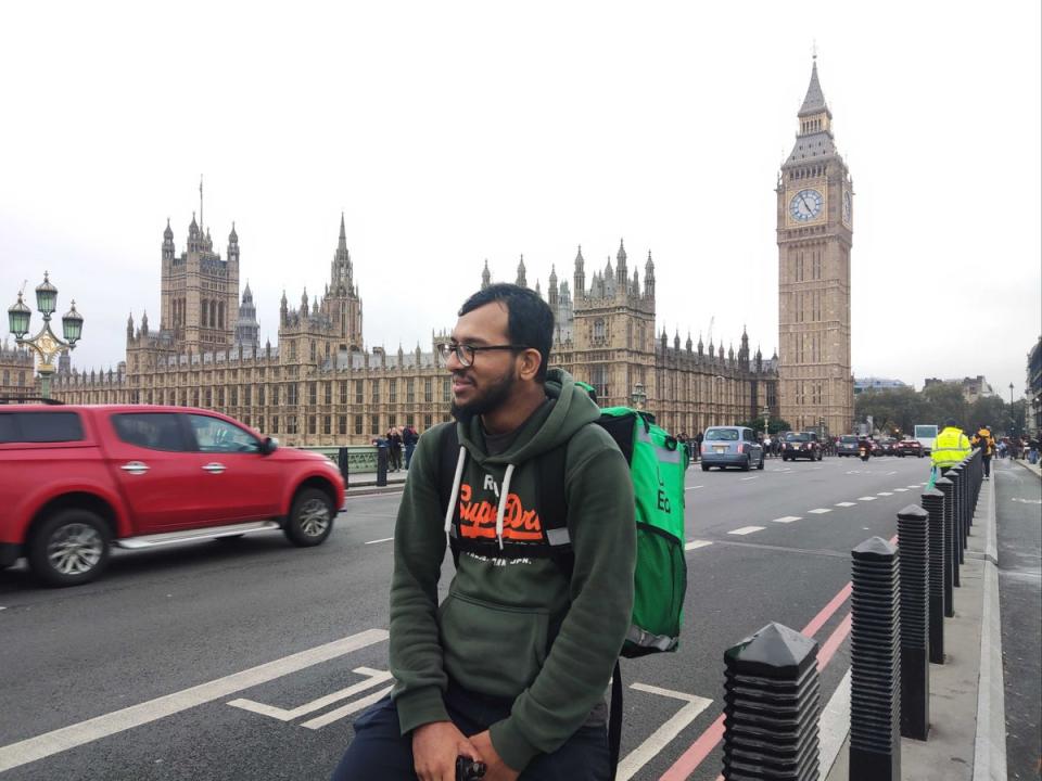 Shaf takes a well-earned break to look out over Westminster (Barney Davis)