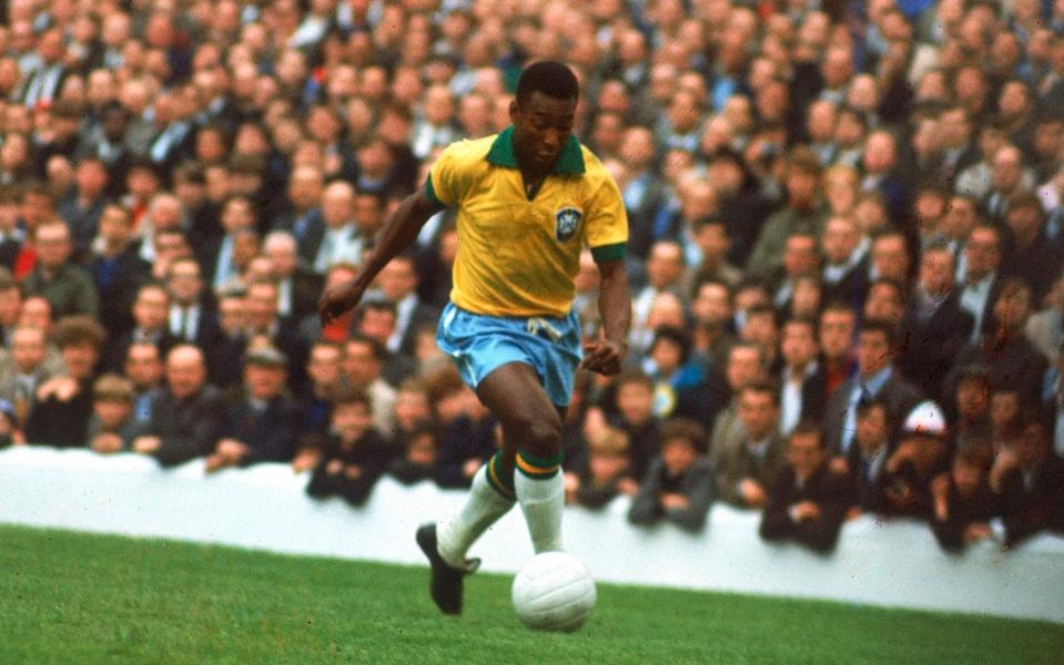 Pele playing for Brazil in the 1966 World Cup - GETTY IMAGES