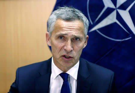 NATO Secretary-General Jens Stoltenberg speaks during an interview in Kabul, Afghanistan September 27, 2017. REUTERS/Mohammad Ismail