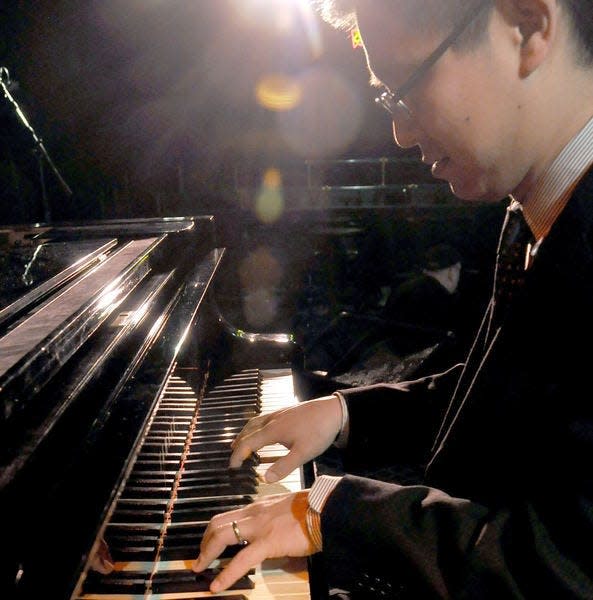 Pianist Keigo Hirakawa and his trio perform Tuesday evening on Fountain Square as part of Jazz at the Square.