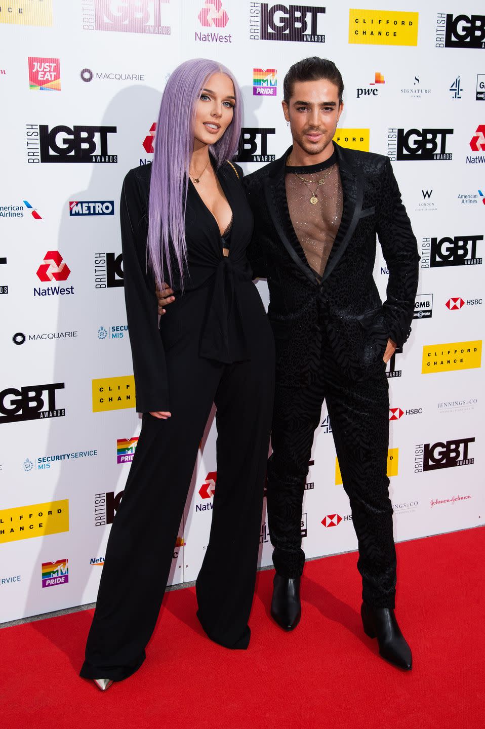 Corrie's Helen Flanagan shows new look alongside stars at British LGBT Awards