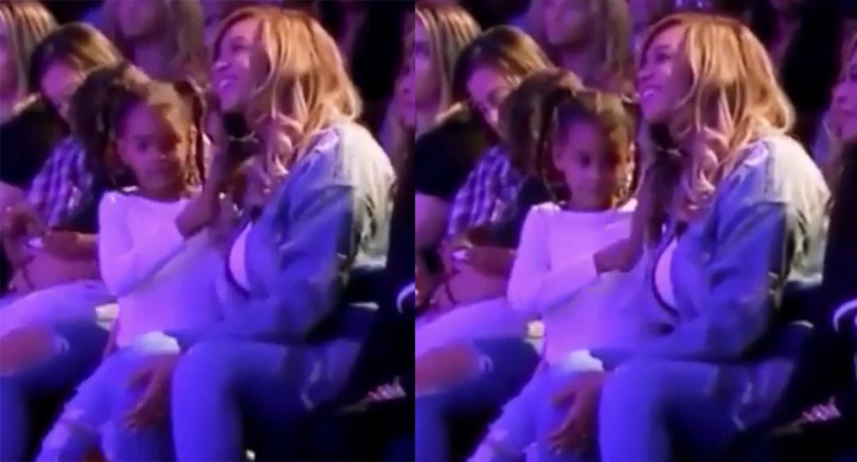 Beyoncé and Blue Ivy have an adorable mommy-and-me hair moment. (Photo: Instagram/beyslayy)