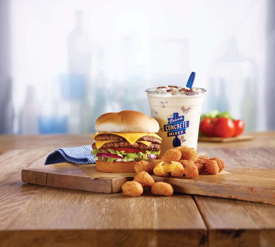 A new Culver's restaurant is opening Monday, June 19, in New Smyrna Beach. Culver's offers a variety of foods and custards. This is the Butterburger with cheese, cheese curds and a Concrete Mixer.