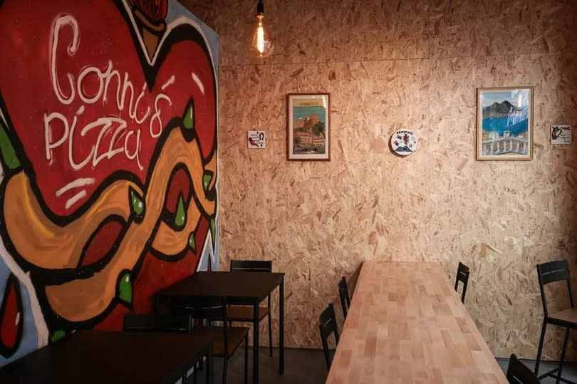 Inside Conni's Pizza which has just opened in Salford