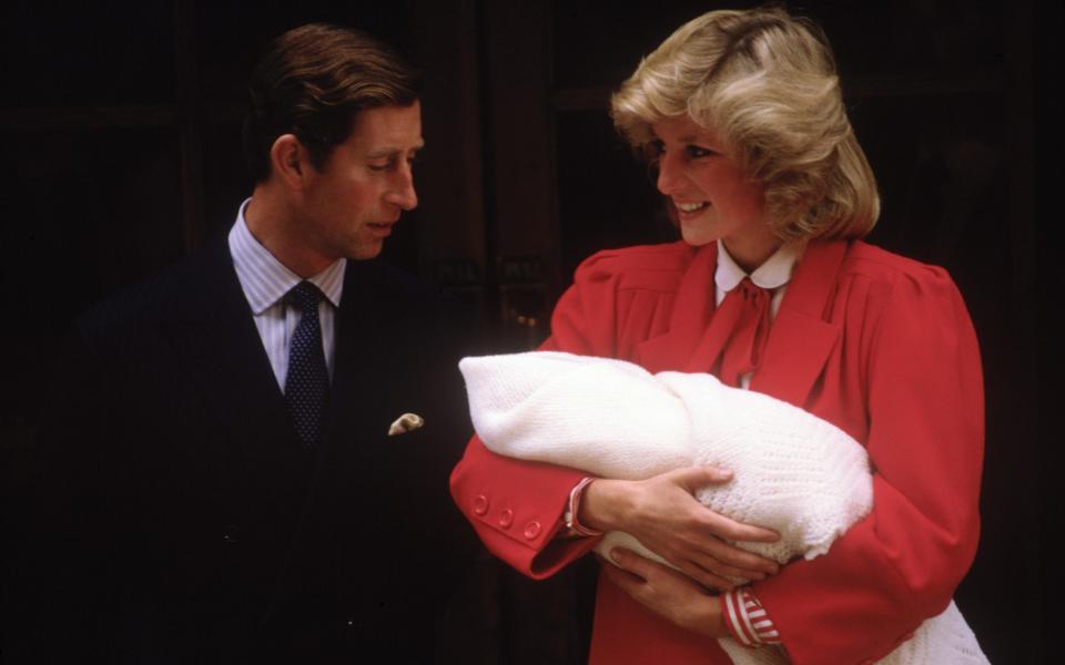 Diana Princess of Wales and Prince Charles with new born Prince Harry - David Levenson/Getty Images