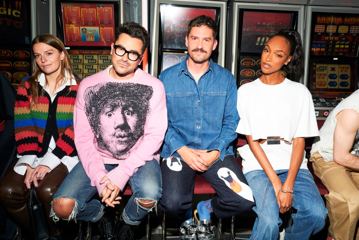 From left, Ally Pankiw, Dan Levy, Ben Aldridge, and Jourdan Dunn bring stellar appeal  (Saskia Lawaks )