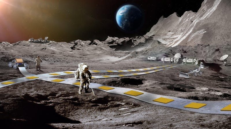 An artist’s concept of a future human habitat on the Moon. - Illustration: Ethan Schaler