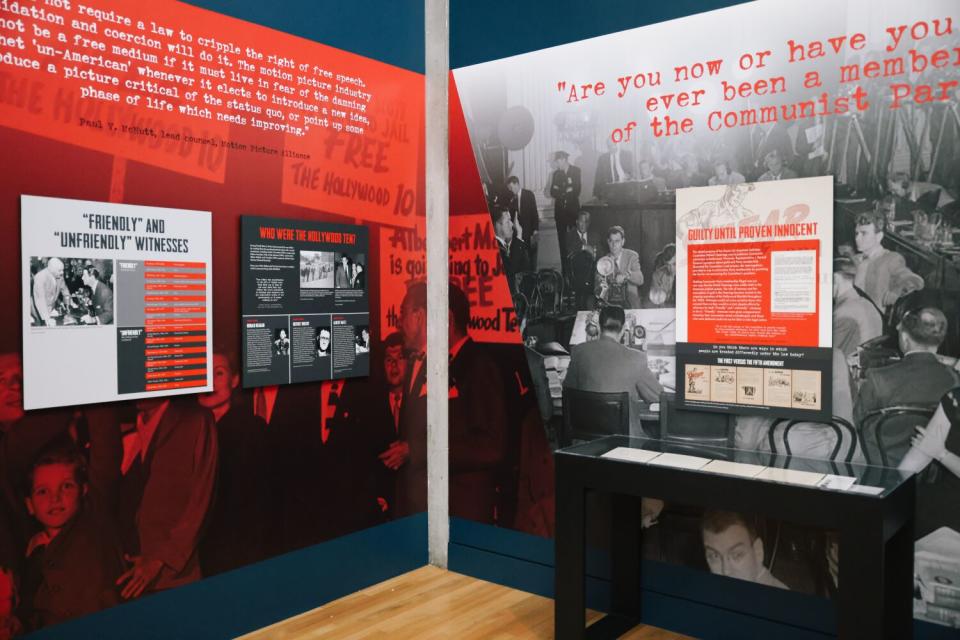 Artifacts on display in "Blacklist: The Hollywood Red Scare."