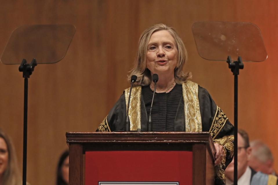 Former US secretary of state Hillary Clinton has called on businesses who pledge to invest in diverse talent to ensure they measure the impact. (Brian Lawless/PA) (PA Archive)