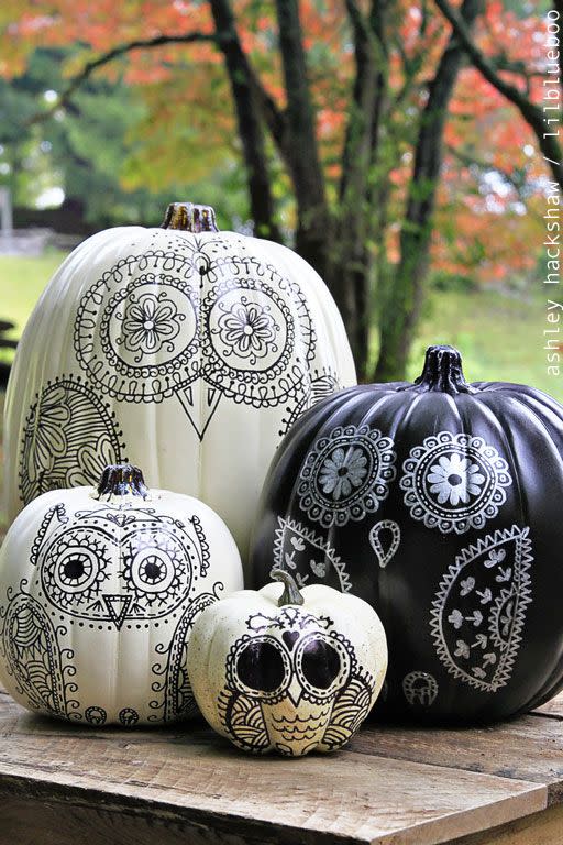 Sharpie Owl Pumpkin Idea