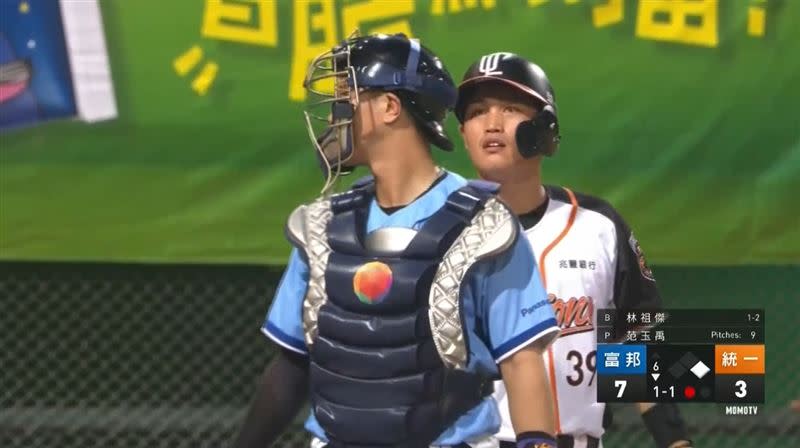 林祖傑界外球打到球迷阿嬤。（圖／翻攝自CPBL TV）