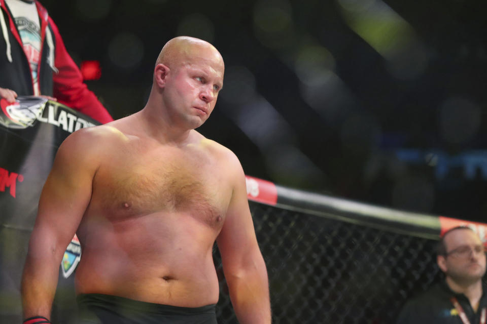 Fedor Emelianenko is not nearly the same fighter he was more than a decade ago when there was no finer mixed martial artist on the planet. (AP Photo/Gregory Payan)