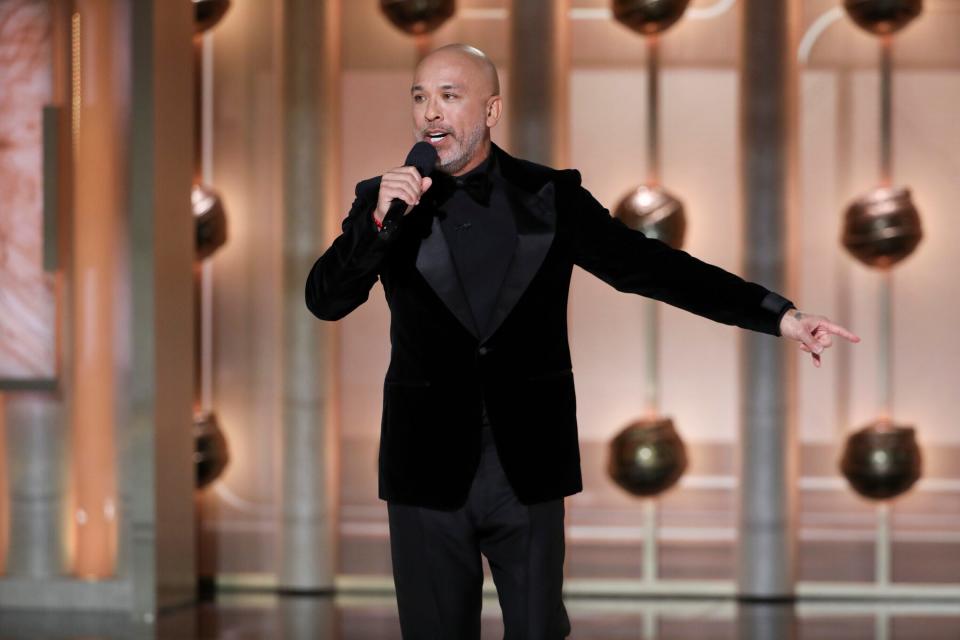 Jo Koy took aim at Robert De Niro, Kevin Costner and even Taylor Swift during his monologue as host of the Golden Globes.