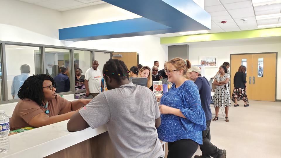 A ribbon-cutting for the Day Resource Center off U.S. 301/Eastern Boulevard downtown was held on Monday morning Aug. 21, 2023. The center, funded by a mix of state and federal grants, is designed to assist the homeless population.