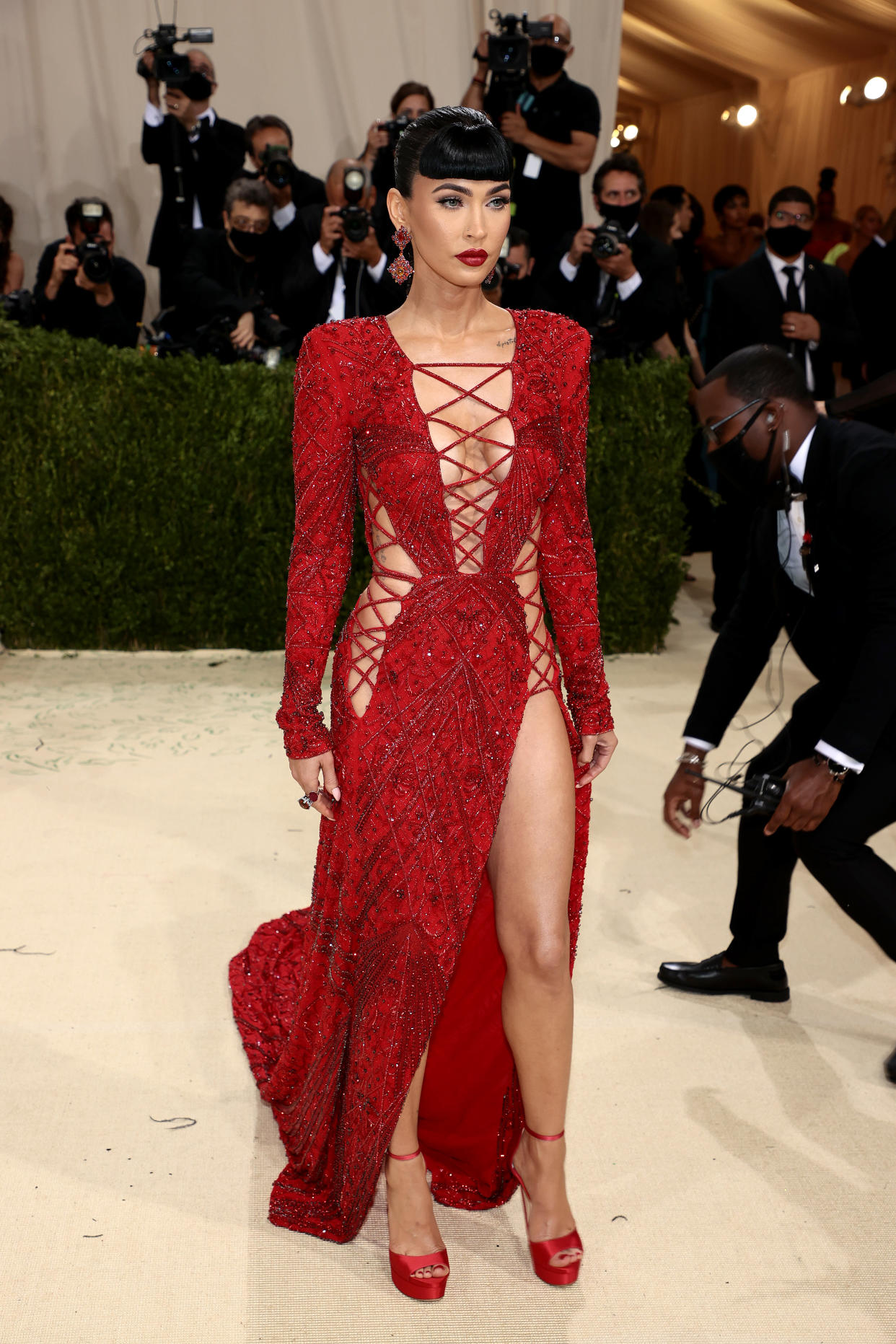 Megan Fox attends The 2021 Met Gala Celebrating In America: A Lexicon Of Fashion at Metropolitan Museum of Art on September 13, 2021 in New York City. (Getty Images)