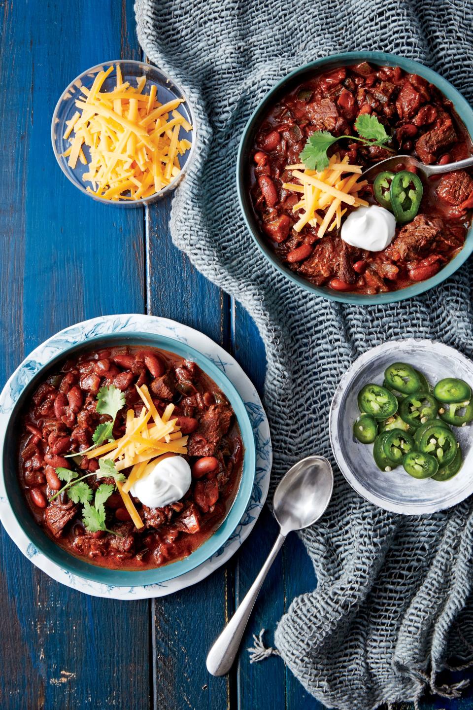 Pressure-Cooker Beef-and-Bean Chili