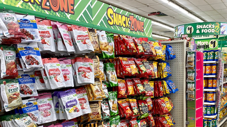 dollar tree snack zone shelf