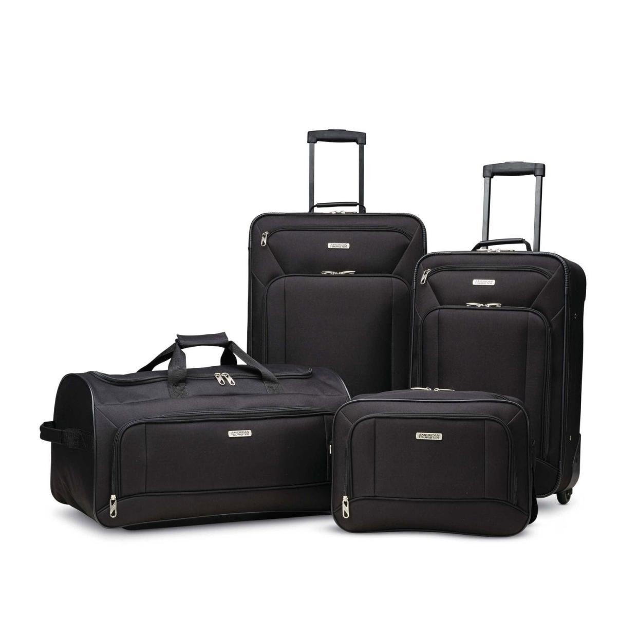 <p><a href="https://go.redirectingat.com?id=74968X1596630&url=https%3A%2F%2Fwww.walmart.com%2Fip%2FAmerican-Tourister-Fieldbrook-XLT-4-Piece-Softside-Luggage-Set%2F940034949&sref=https%3A%2F%2Fwww.thepioneerwoman.com%2Fhome-lifestyle%2Fg43904720%2Fbest-walmart-luggage-deals%2F" rel="nofollow noopener" target="_blank" data-ylk="slk:Shop Now;elm:context_link;itc:0;sec:content-canvas" class="link rapid-noclick-resp">Shop Now</a></p><p>American Tourister Fieldbrook XLT 4-Piece Softside Luggage Set</p><p>$72.99</p><span class="copyright">Walmart</span>