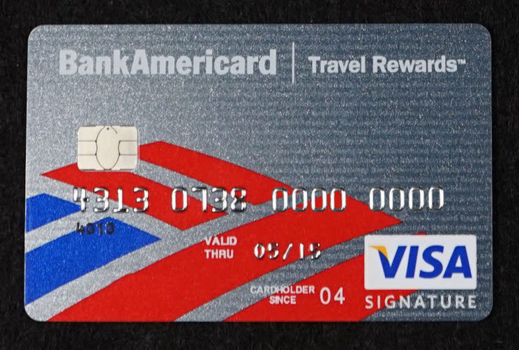 A Bank of America credit card