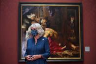 <p>In the wake of the coronavirus pandemic, Camilla (sporting a mask) visited the National Gallery in London, just after it reopened. </p>