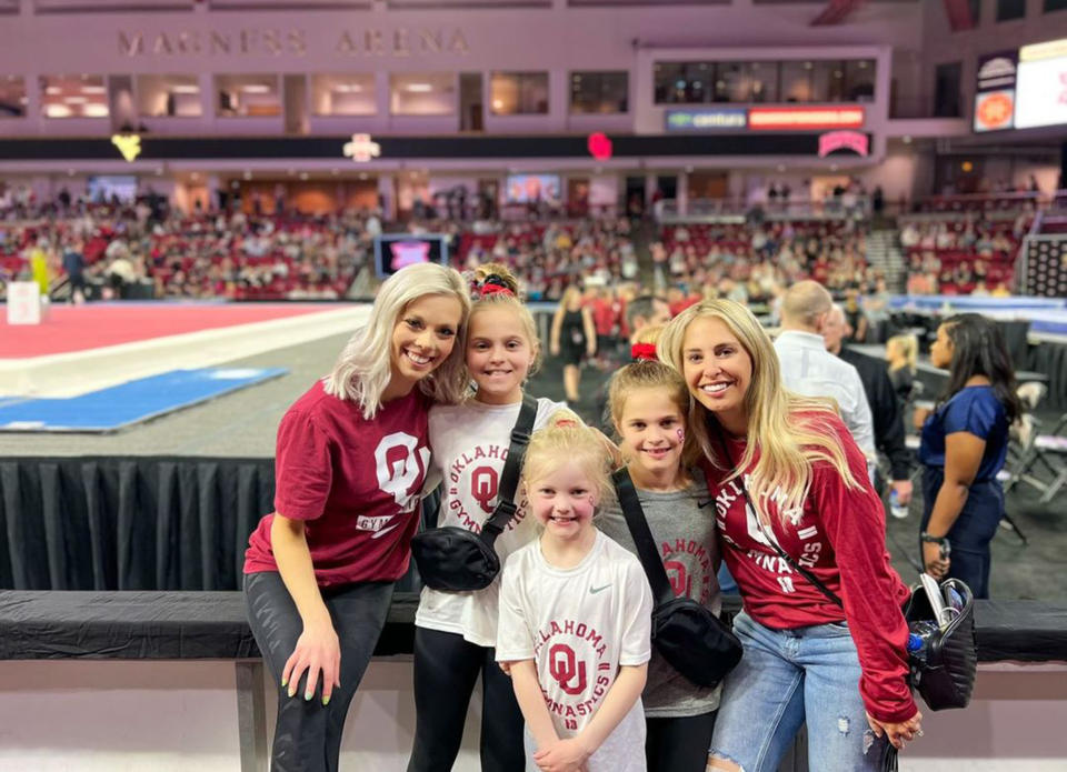 Blended family goals: Connor and Presley, 8, posed with Katie and her daughters, Ella, 12 and Parker, 10. (Courtesy Katie Wilson and Connor Stewart)