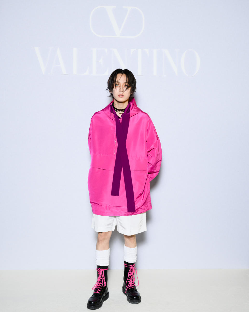 Singer and rapper Dawn at Valentino's photocall. (PHOTO: Valentino)