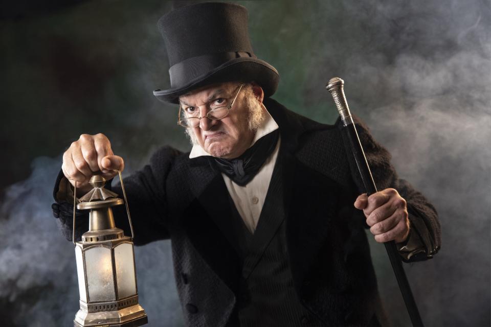 Andrew May stars as Scrooge in the all-new production of "A Christmas Carol" at Cincinnati Playhouse in the Park.