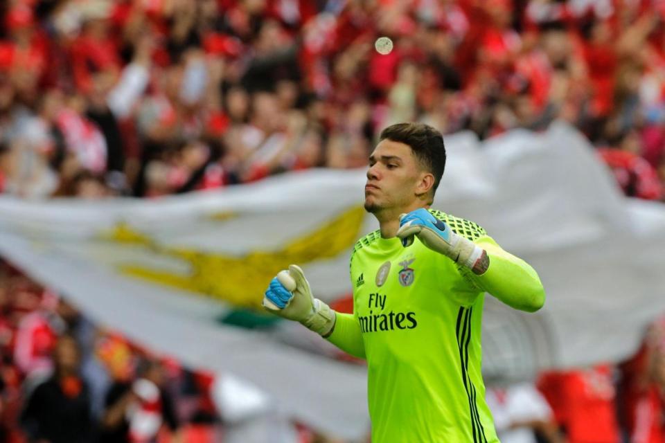 Benfica goalkeeper Ederson Photo: Jose Manuel Ribeiro/AFP/Getty Images