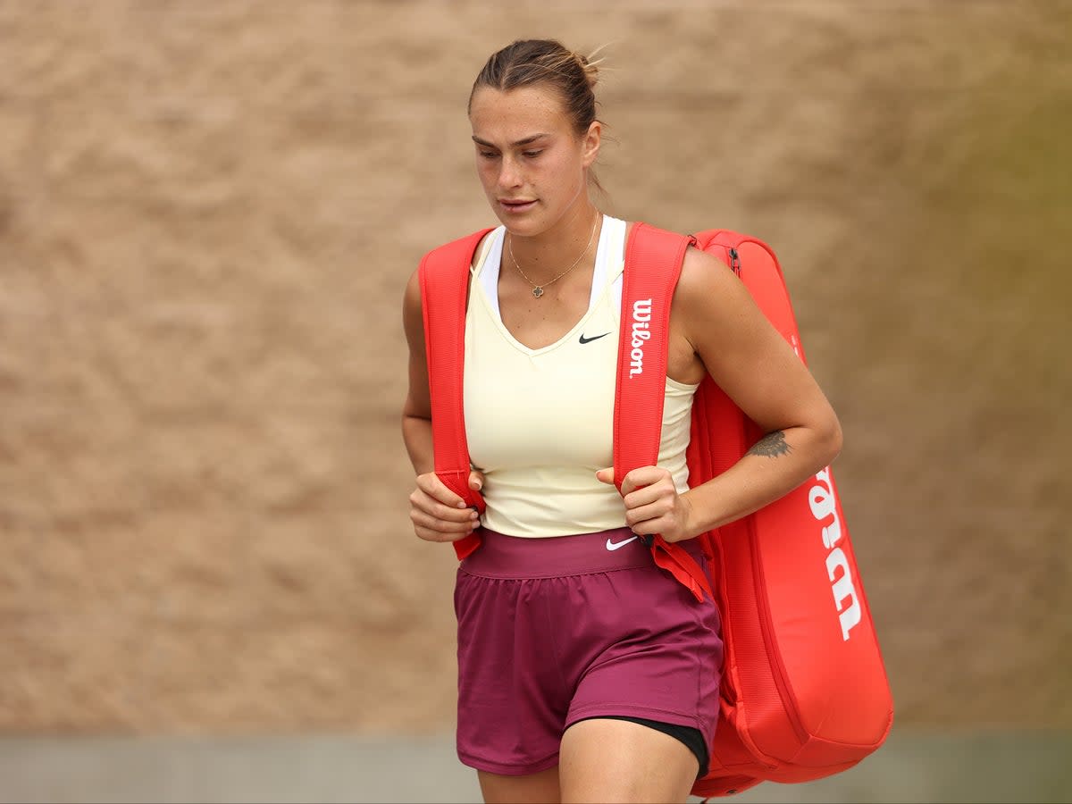 Aryna Sabalenka has said that the reaction from other players was ‘tough to understand’  (Getty Images)