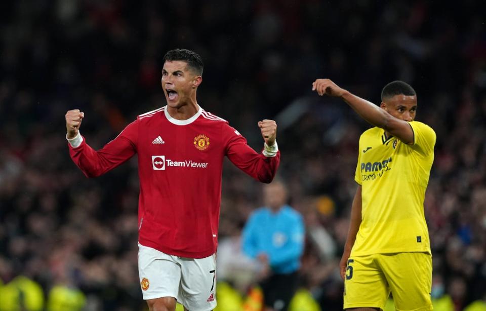 Villarreal lost 2-1 at Manchester United in September following a stoppage-time goal from Cristiano Ronaldo (left) (Martin Rickett/PA) (PA Wire)