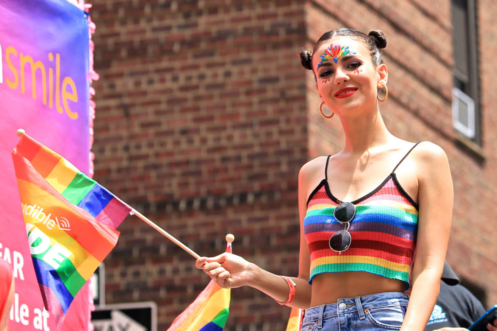 Victoria Justice rocks a see through top while heading to Fashion Week in  New York