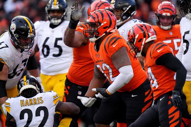 Cincinnati Bengals defensive tackle BJ Hill (92) during an NFL