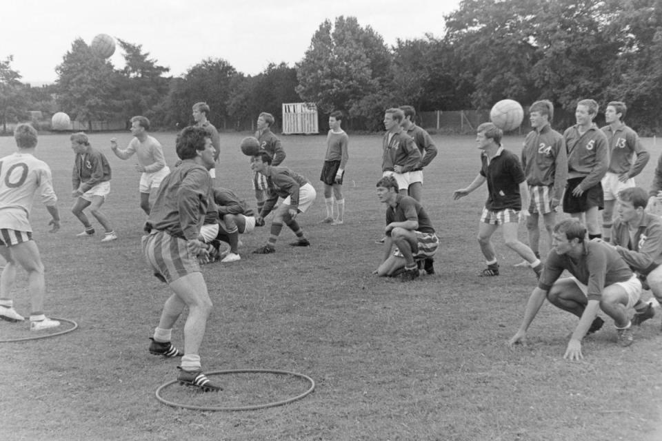 The players get in some heading practice before the start of a new season <i>(Image: Watford Observer)</i>