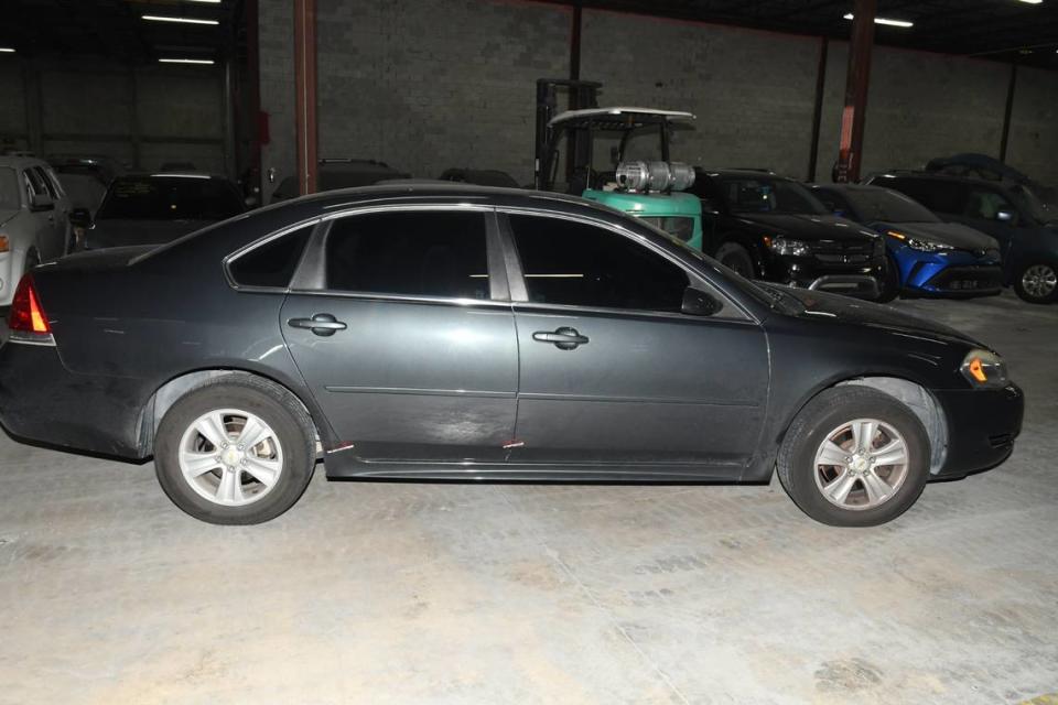 An unmarked Doral police car searched as part of the investigation into a police shooting that happened in April 2021.