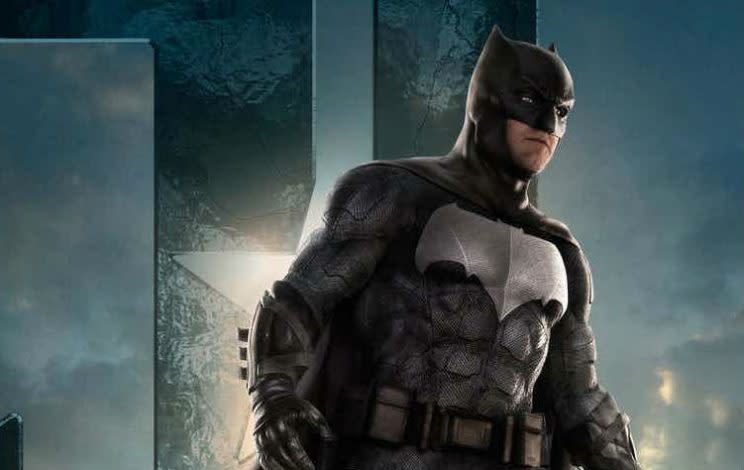 Brighter suit?… Batman’s new garms for Justice League revealed – Credit: Warner Bros